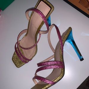 Zara glitter heels